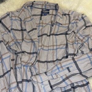 Apt. 9 Plaid Shirt - Blue, Brown, White size XL